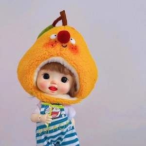 In stock Blythe hat blythe Helmet blythe  pear style helmet puppy helmet Qbaby doll hat big head diandian