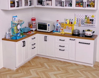 1/6 Scale Miniature Kitchen Cabinet Set for Blythe, BJD, Momoko Jacoosun Rou 12''action figure
