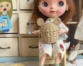 Handmade Miniature Woven Basket, 1/6 BJD Doll Storage