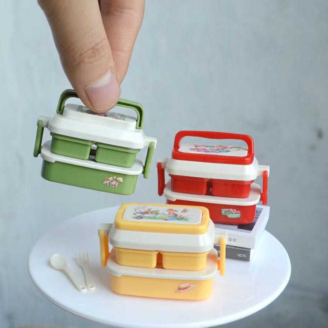 Miniature Lunch Box Set: Doll Food Storage - Blythe, BJD, Momoko