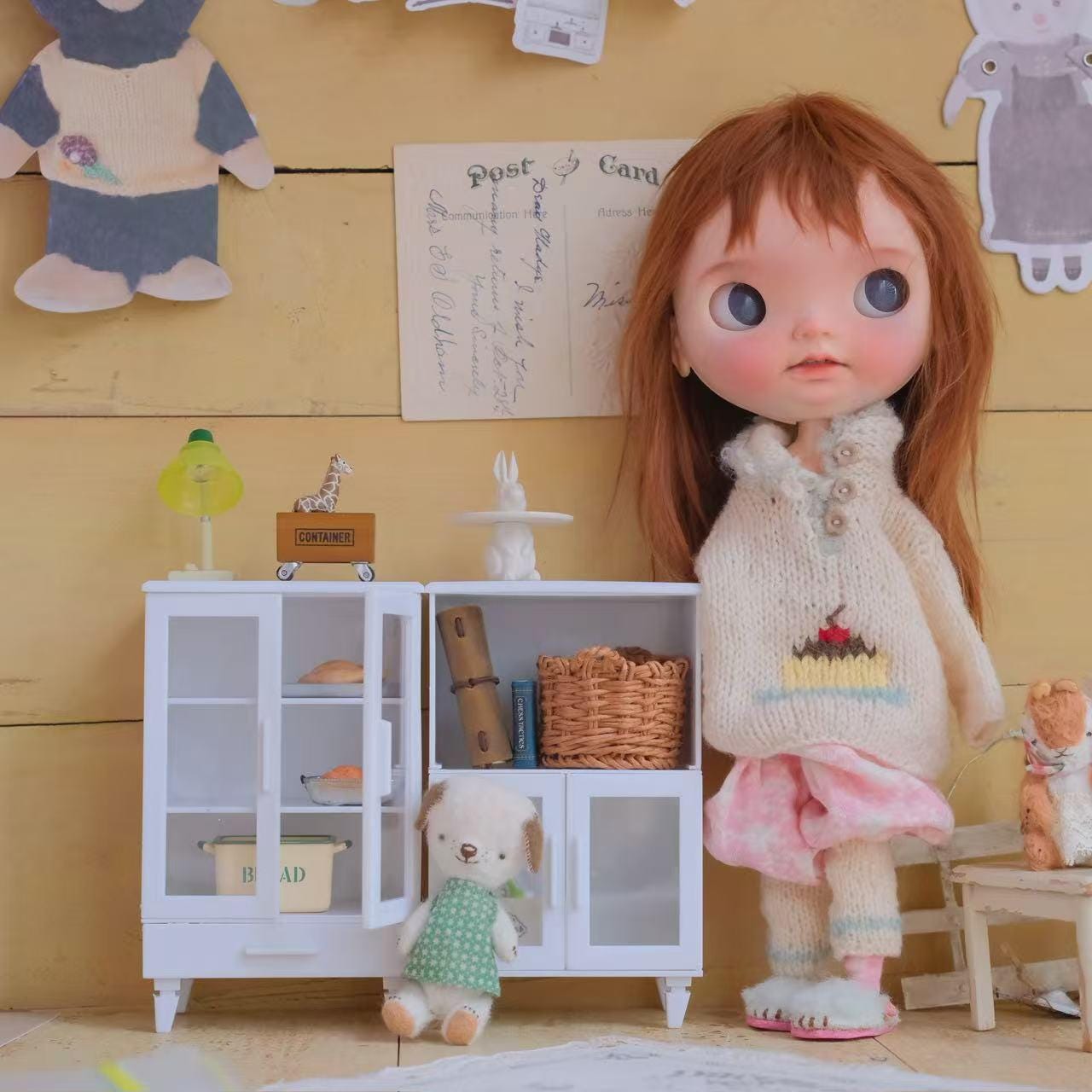 ミニチュア 1/6 スケール ドールハウス キャビネット: ブライス、BJD 
