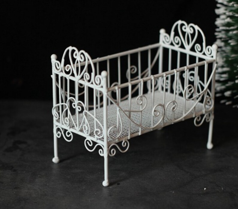 In Stock Miniature Bed Mini Baby Bed for Doll Baby Crib Ob11 Etsy