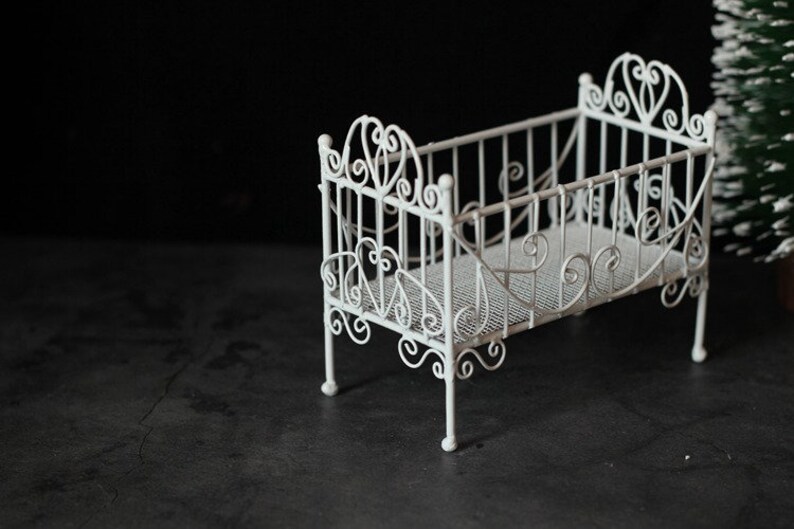 In Stock Miniature Bed Mini Baby Bed for Doll Baby Crib Ob11 Etsy