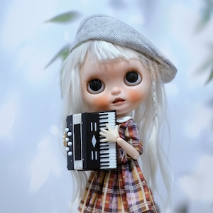 In stock miniature Accordion 1/6 doll accordion plastic accordion for blythe azone S licca momoko Jacoosun Rou 1/6 bjd 12'' action figure