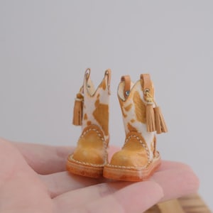 In stock hand-made 1/6 Scale Leather Doll Boots Blythe Shoes Blythe Doll  Boots shoes for blythe Handmade Momoko bjd boots