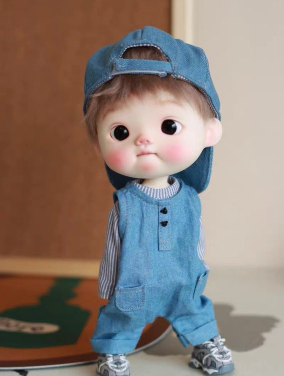 Handmade Denim Outfit for Blythe, Qbaby, BJD Dolls