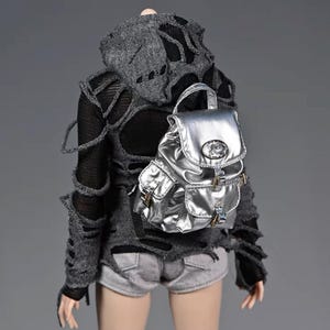 Sofort lieferbar !!  1/6 skalierte Miniatur-Rucksack für Blythe 1:6 Rucksack 1/6 Puppenrucksack 1/6 bjd Tasche 12 ''Aktionsfigur Rucksack jacoosun Rou