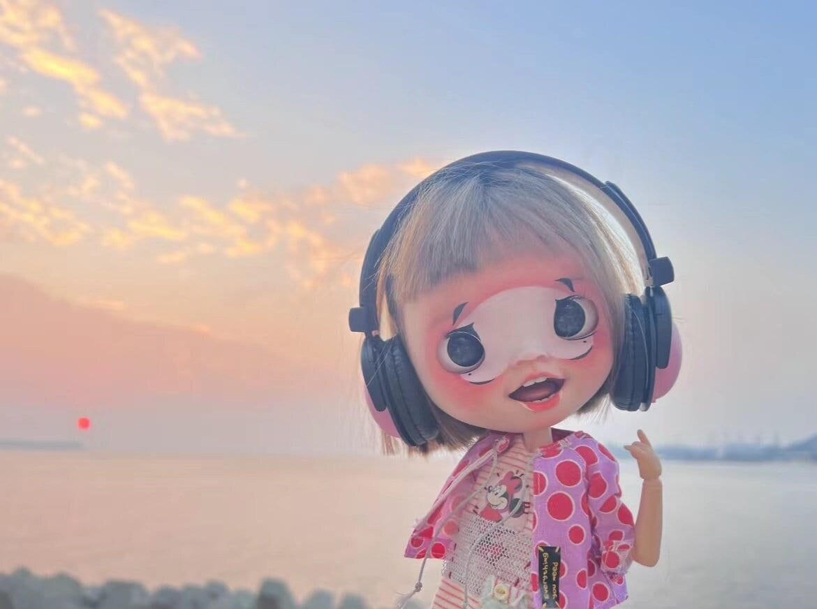 ミニチュアドール用ヘッドフォン：ブライス、キューベイビー、ディアン