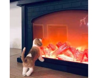 Chimenea para casa de muñecas a escala 1/6: Muebles Roombox BJD en miniatura