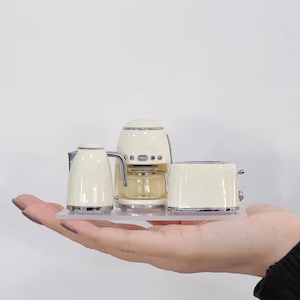 In stock 1/6 Scale Miniature Kitchenware Set: Bread Maker, Metal & Plastic Jacoosun Rou BJD