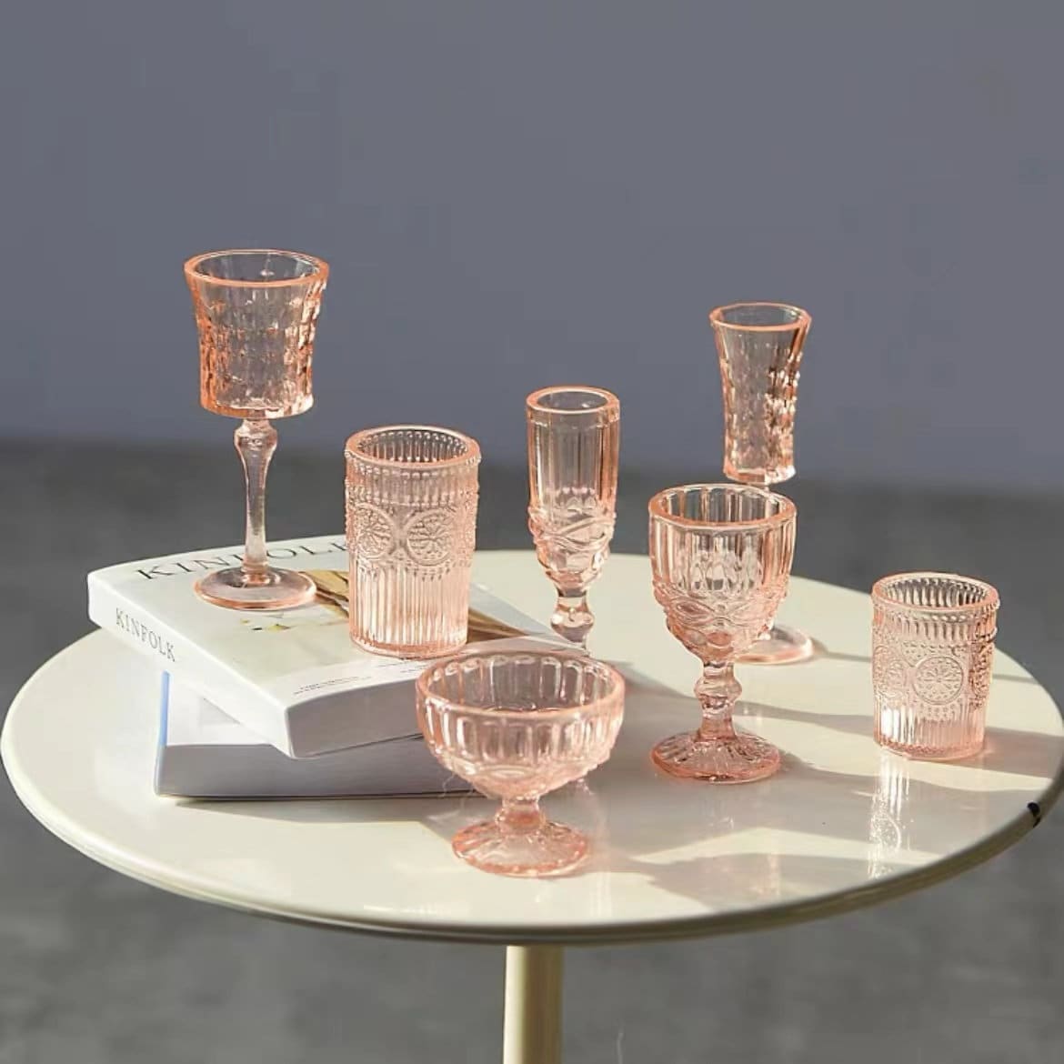 Set 5 Miniature Bicchieri Da Vino Scala 1/6 – Resina – Casa Delle Bambole – Arredamento In Miniatura