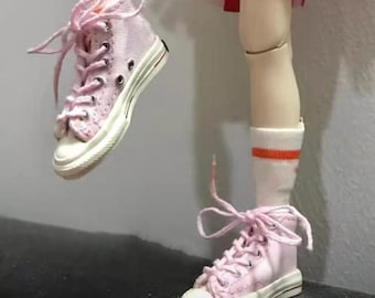 En stock 1/6 zapatos en miniatura para Blythe Pullip Licca Azone Momoko Holala Lati Zapatillas de lona amarillas Zapatos Blythe versión 1.0