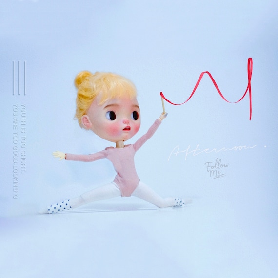 Handmade Blythe Doll Outfit: Yoga Wear Set for OB24, Obitsu 22, Qbaby