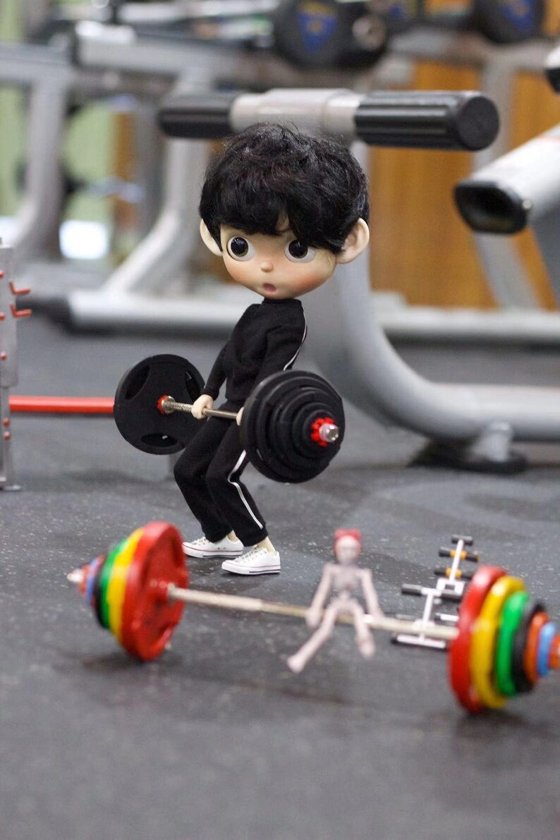 In Stock 1/6 Miniature Barbell Mini Weightlifting Weightlifter Etsy
