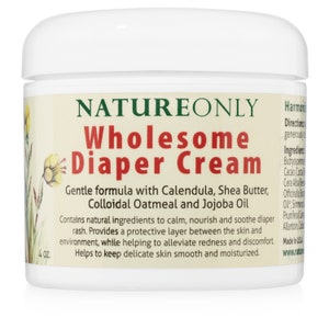 Nature Only Wholesome Diaper Cream, Contains natural ingredients to calm, nourish, and soothe diaper rash Oil, 4 oz