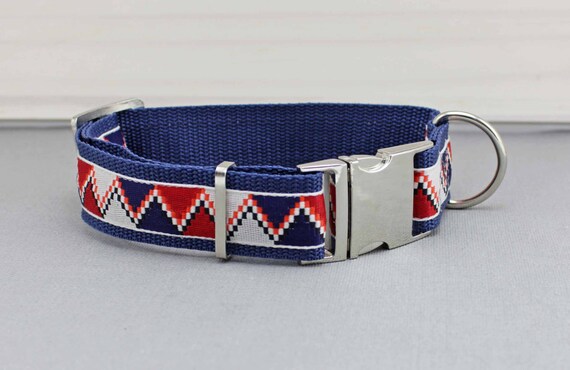 Zig Zag Webbing: Blue & Gray Zig Zag Webbing: Blue & Gray