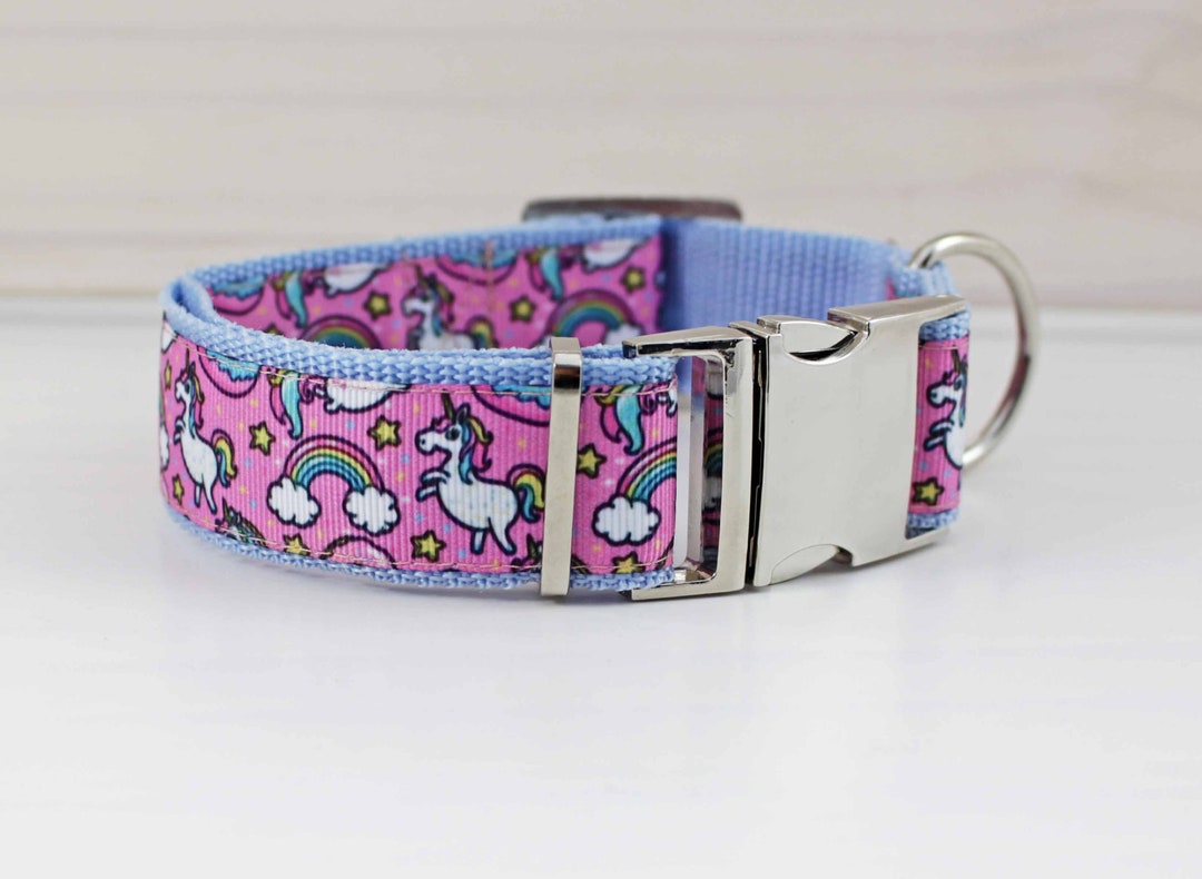 Unicorn B And M Dog Collar Dog Collar With Unicorn, Pink And Light