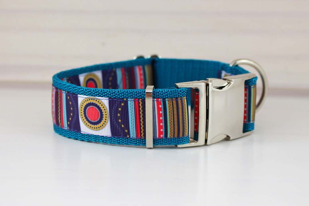 Dog Collar or Harness With Stripes Pattern, Nordic, Celtic, Dog Leash