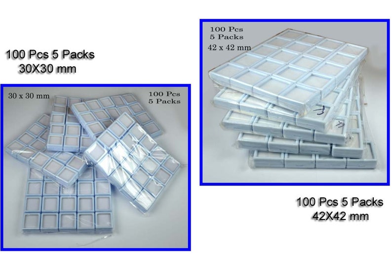 30 /& 42 mm White Plastic 200 Pcs10 Pack GemstoneDiamond Collection Put Box