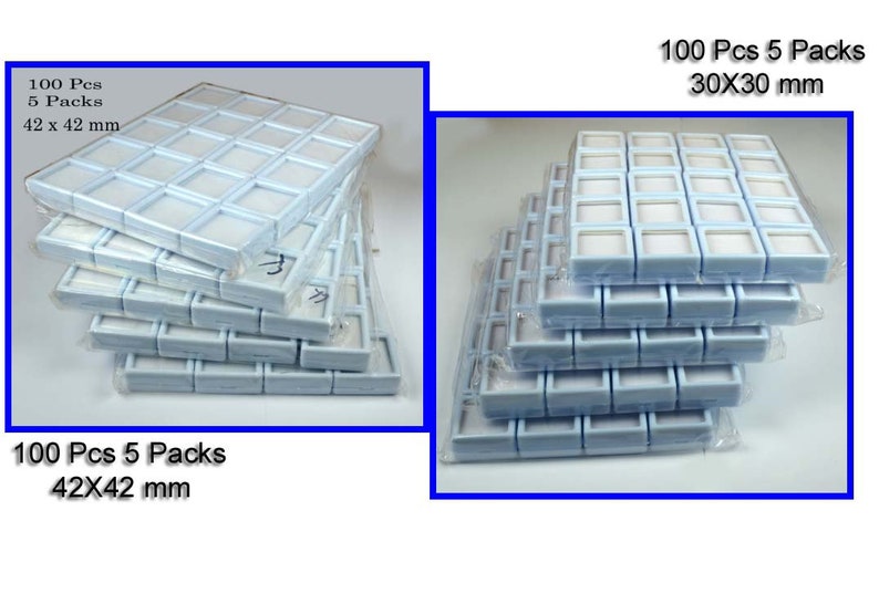 30 /& 42 mm White Plastic 200 Pcs10 Pack GemstoneDiamond Collection Put Box