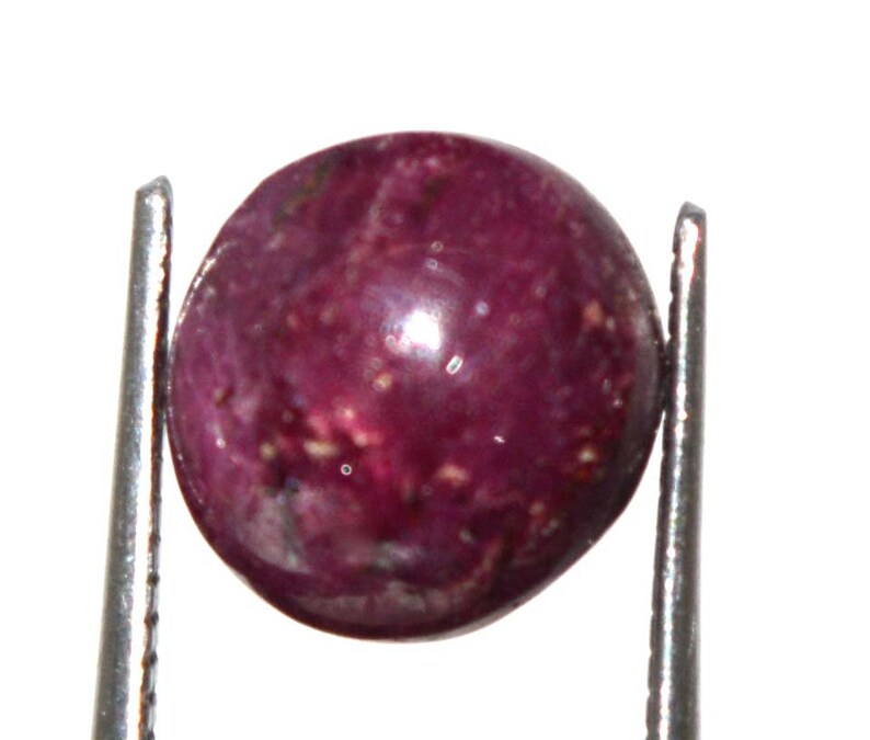 Madagascar Red Star Ruby 5.05 Ct Loose Gemstone 100/% Natural 6 Rays Round Cabochon IGL Certified B9022