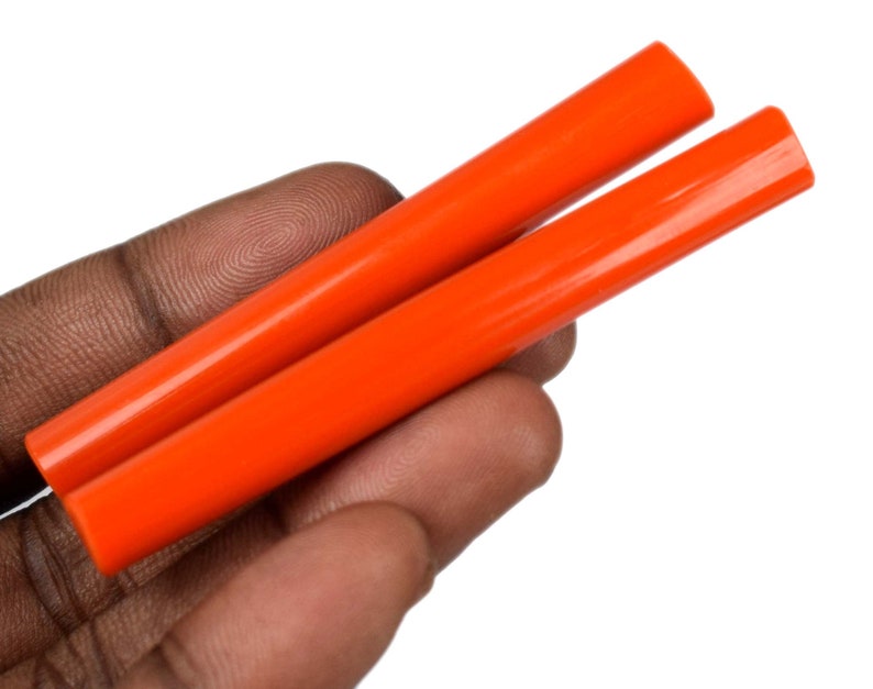 Natural Cylindrical Shape AGI Certified Fresh Arrival Brazilian Orange Carnelian Gemstone Pair 100 Ct