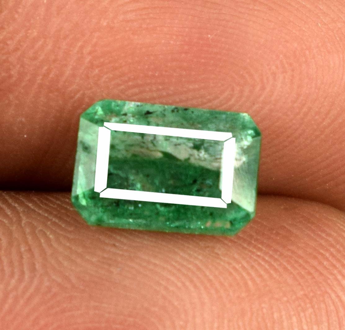 Zambian Green Emerald Loose Gemstone Emerald Cut 1.75 Ct 100 Etsy