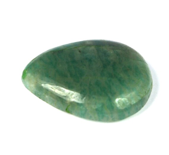 Peru Green Amazonite Untreated Gemstone Pear Shape Natural 15.95 Ct AGI Certified S9560