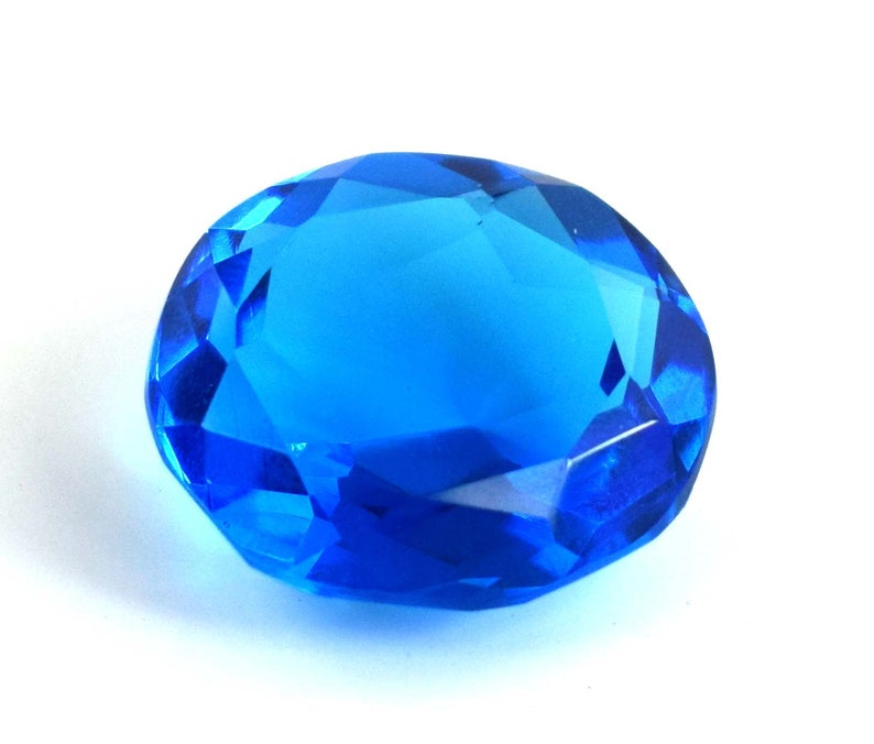 48.45 Carat Brazilian Blue Topaz December Birthstone Oval Cut Etsy