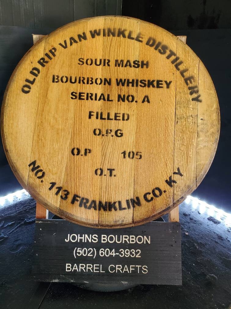 Old Rip Van Winkle Bourbon Barrel Head