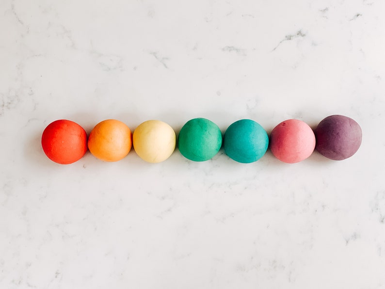 Rainbow Play Dough Collection - Etsy