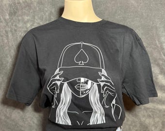 Black and White Skeleton Graphic T-shirt