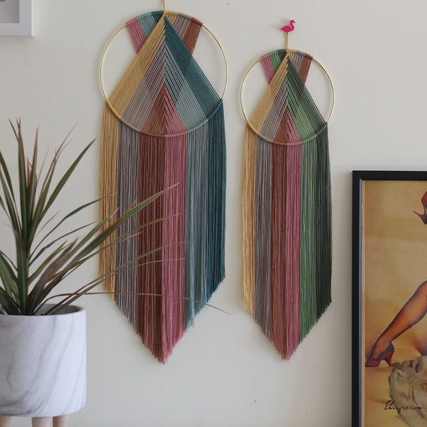 Boho rainbow hanging|bohemian decor|macrame wall hanging|scandi home|plastic free home|macrame|bohemian rainbow hanging
