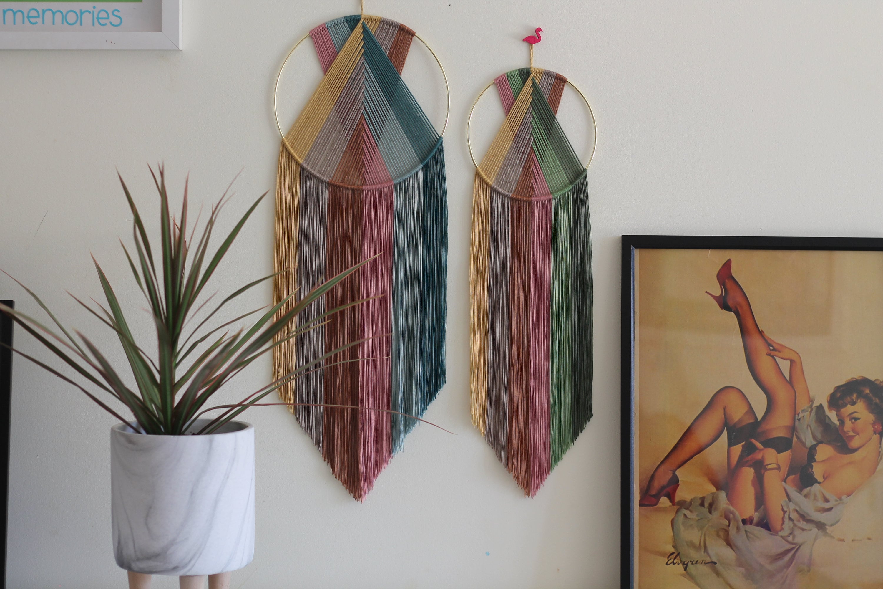 Accrochage Mural Boho Arc|Chir Arc|Boho Décor|Macrame Accrochage Mural|Scandi Maison|Plastique Sans 