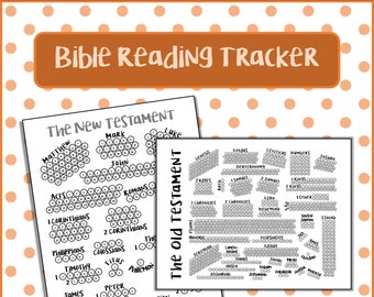 Bible Reading Tracker Printable, Chapter by Chapter Checklist Reading ...