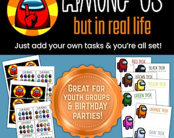 Juego Among Us en la vida real / Fiestas de cumpleaños y actividades para grupos juveniles / Descarga digital imprimible