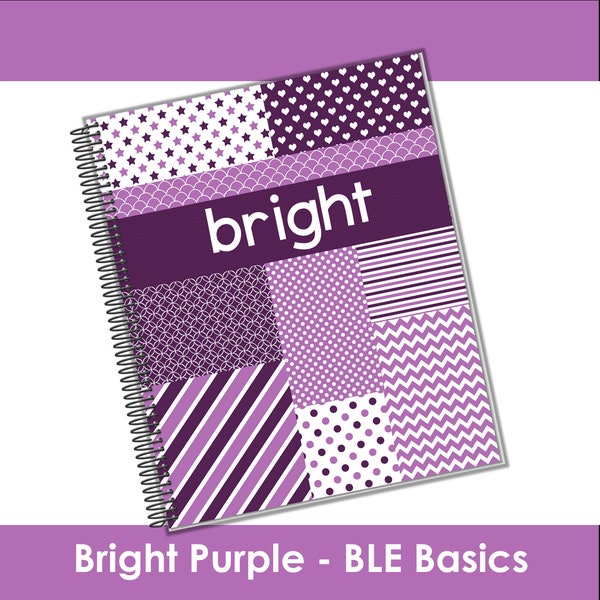 Bright Life Food, Gratitude & Wellness Planner - Helfen Sie Ihren Zeilen mit diesem All-in-One-Journal zu leuchten - Purple Back to Basics Version