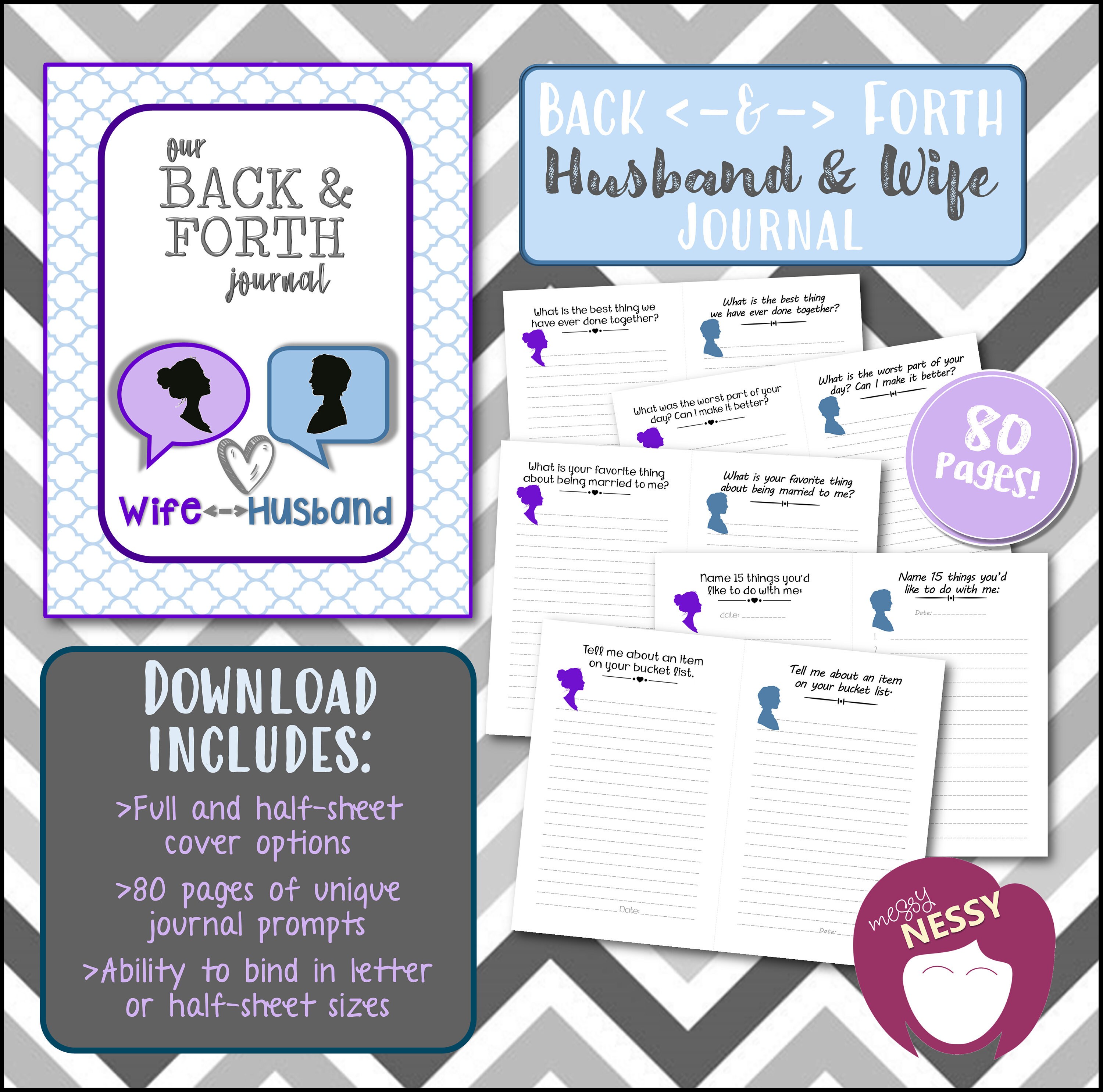 Back & Forth Journal for Husband / Wife Relationships Etsy