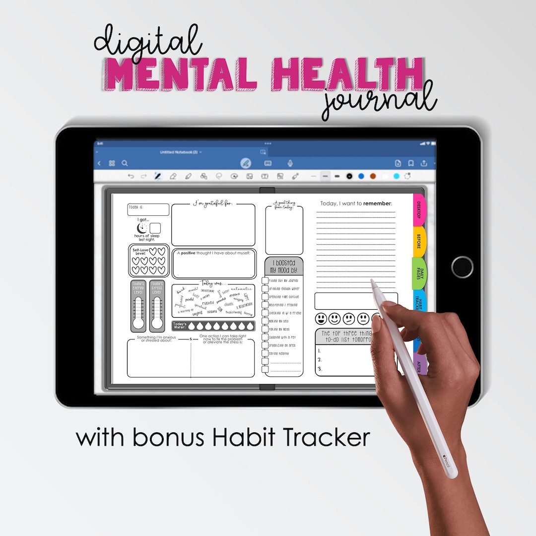 Mental Health Planner: Daily Self Care & Habit Tracker {digital ...