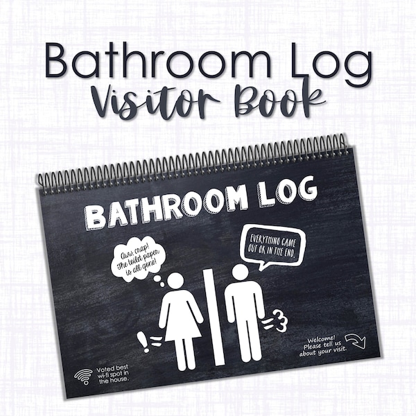 Bathroom Log Visitor Review Book