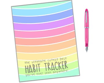 The Ultimate Cutest Best HABIT TRACKER You’ve Ever Seen - Daily, Weekly, Monthly 24 Month Habit Tracker