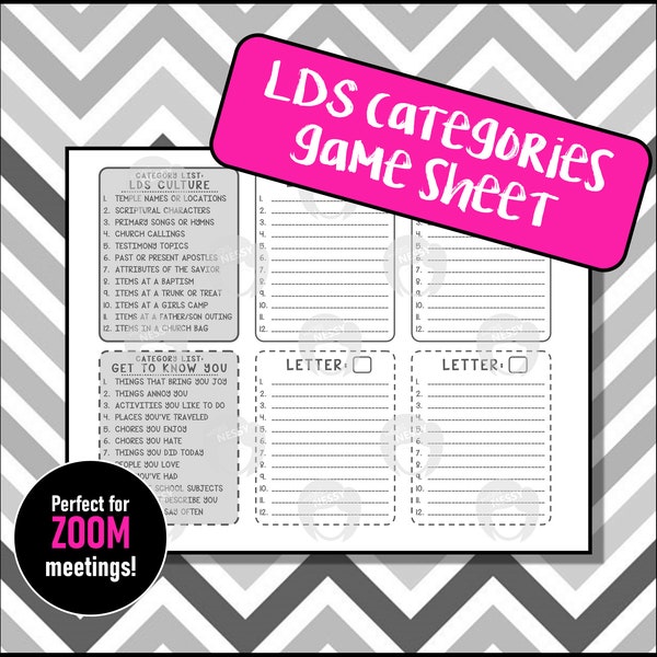 Lds Get to Know You Games - Etsy UK