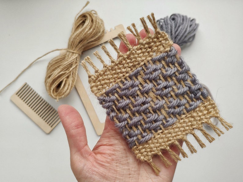 Weave kit Jute coasters Weaving for beginners DIY Gifts for Etsy