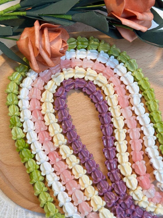 Hawaiian Crown Flower Beads,WATERPROOF Resin & Coral Crown Flower Beads,For Garland Lei Making,Car Lei,Hawaiian Lei DIY,Not Thai Clay Flower