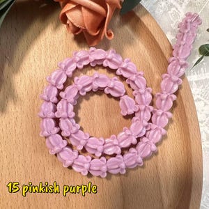 11×11mm Hawaiian Crown Flower Beads,WATERPROOF Resin Crown Flower Beads,For Garland Lei Making,Car Lei,Hawaiian Lei DIY,Not Thai Clay Flower #15 Pinkish purple