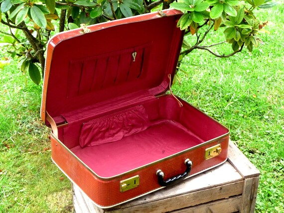Vintage Suitcase, Old Suitcase, Cardboard Suitcase