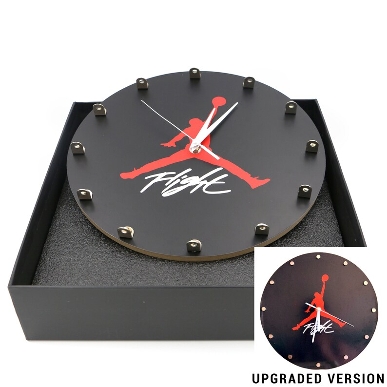 clock with mini sneakers