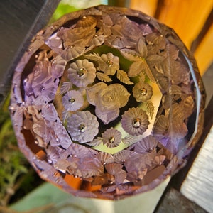 Handcarved Ametrine Gemstone: 33.5 Carat Floral Fantasy Cut