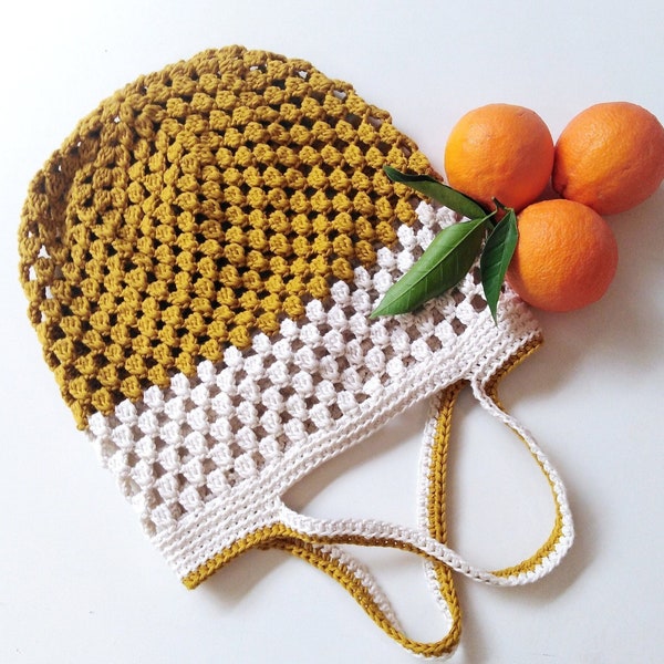 Market bag Pattern Crochet pattern Crochet tote bag pattern Crochet bag Shoulder bag Farmers market bag Beachy boho bag Crochet produce bag