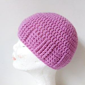 Patrón de gorro de quimio a crochet Patrón de gorro de lana Gorro de quimio a crochet Prenda para la cabeza para quimioterapia Cobertura para la cabeza contra el cáncer Patrón de gorro de crochet Gorro de crochet PDF